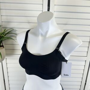 New Knix Evolution Bra Black Stretch 8 in 1 Adjustable Straps Womens Size 3